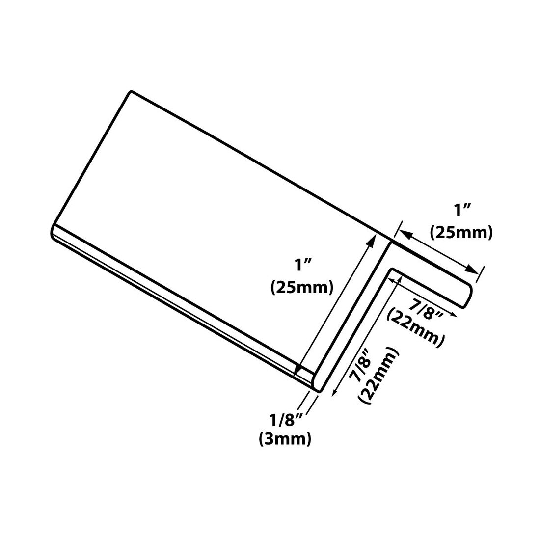 1in X 1in X 110in Long | Cap or Angle Moulding