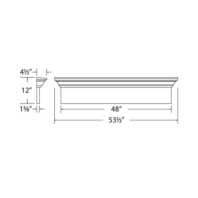 12" High x 48" Wide Window Crosshead