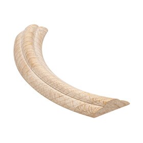 1/2" x 1/4" x 2-3/4" Unfinished Maple Wood Corner Curve