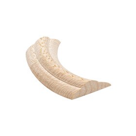 1/2" x 1/4" x 1-1/2" Unfinished Maple Wood Corner Curve