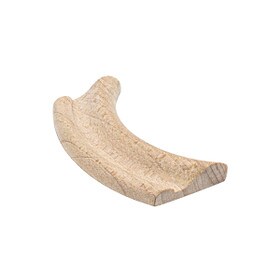 1/2" x 1/4" x 1-1/2" Unfinished Maple Wood Corner Curve