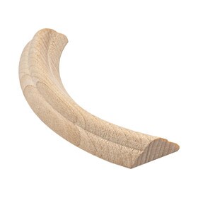 5/8" x 3/8" x 3-1/4" Unfinished Maple Wood Corner Curve