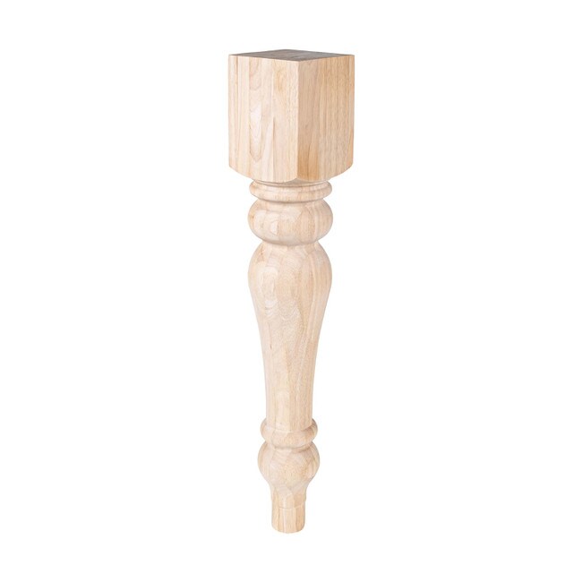 5in W x 28-1/2in H | Unfinished Hardwood Farmhouse Leg