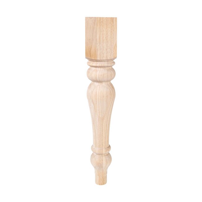 5in W x 28-1/2in H | Unfinished Hardwood Farmhouse Leg