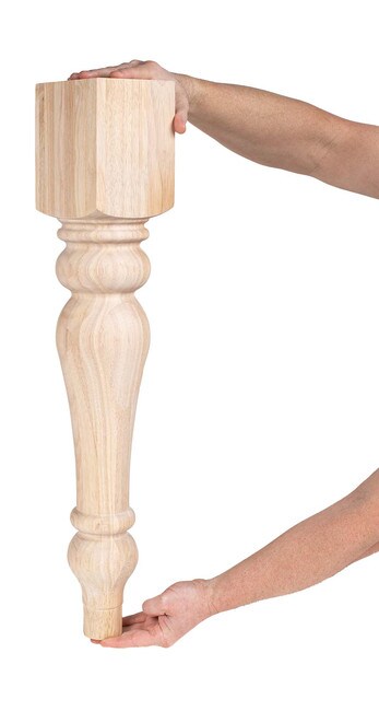 5in W x 28-1/2in H | Unfinished Hardwood Farmhouse Leg
