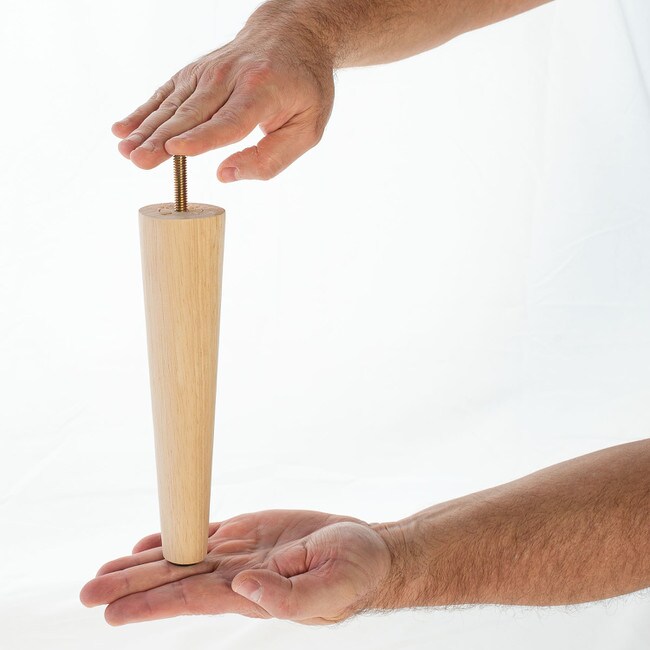 8in H x 1-7/8in Top x 1in Base | Furniture Leg