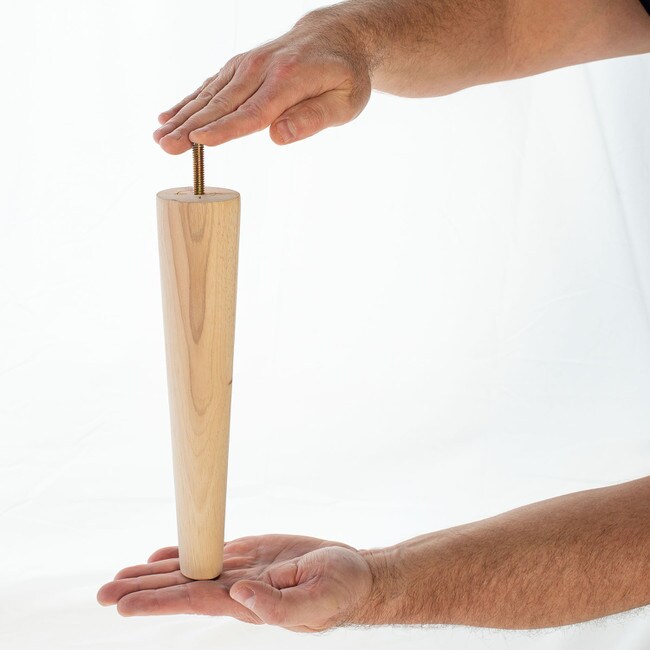 10in H x 2-1/8in Top x 1-1/8in Base | Furniture Leg