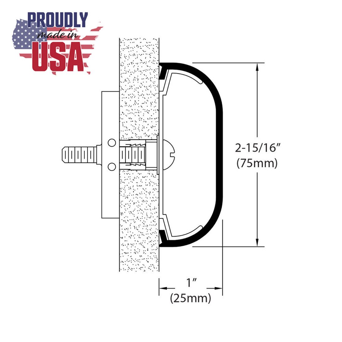 3in W | Textured Vinyl with Aluminum Retainer | Wall Guard