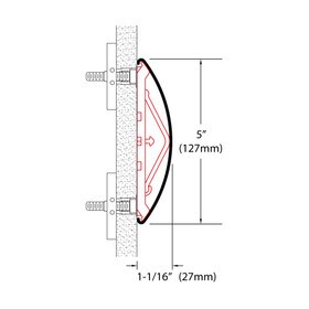 5in W | Textured Vinyl with Aluminum Retainer | Red-E Clip Design Wall Guard