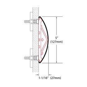 5in W | Textured Vinyl with Aluminum Retainer | Red-E Clip Design Wall Guard