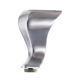 4in H | Brite Chrome | Cast Aluminum Furniture Leg | WGL-050-CHR Series