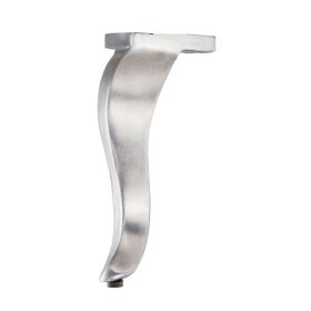 7-1/4in H | Satin Chrome | Cast Aluminum Furniture Leg