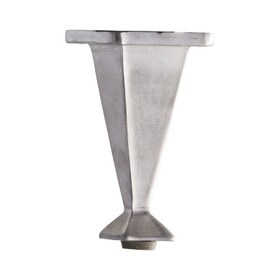 5-1/2in H | Brite Chrome | Cast Aluminum Furniture Leg