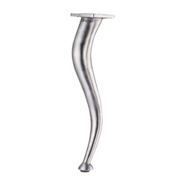 15-1/4in H | Brite Chrome | Cast Aluminum Furniture Leg