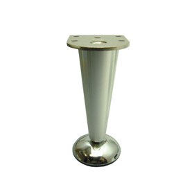 5in H | Brite Chrome Zinc | Furniture Leg with Plate | WGL-640CHR Series
