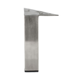 6-3/16in H | Satin Nickel Stainless Steel | Furniture Leg with Plate