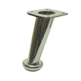5in H | Brite Chrome Zinc | Furniture Leg with Plate | WGL-926CHR Series