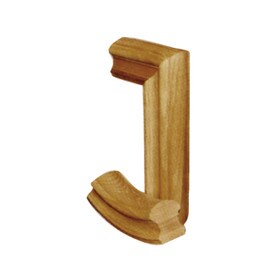 2 Rise Straight Gooseneck For 6010 Rail Red Oak