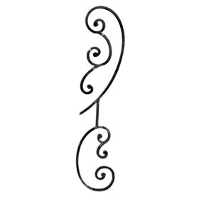 1/2" Square x 7 7/8" W x 35-7/16" Curved Baluster