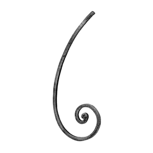 1/2" Square x 7-1/16" W x 17-1/2" H Wrought Iron Scrolls