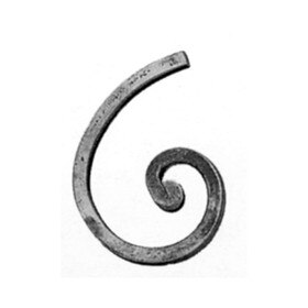 1/2" Square x 4-5/16" W x 6-5/16" H Wrought Iron Scrolls
