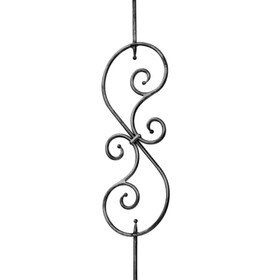 9/16" Dia x 10 1/4" W x 39-3/8" H Curved Baluster