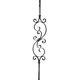 Mtl.1/2" Square 5 7/8"W X 39 1/2"H Curved Baluster
