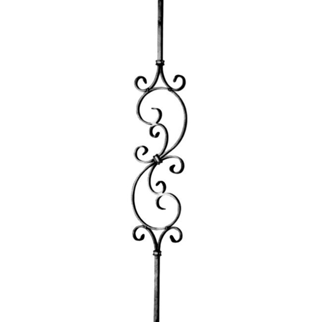 Mtl.1/2" Square 5 7/8"W X 39 1/2"H Curved Baluster