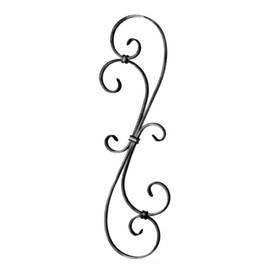 Mtl.1/2" X 1/4" 7 1/4"W X 25 5/8"H Curved Baluster