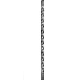 3/4" Square x 35-1/2" Long Wrought Iron Square Twisted Bars