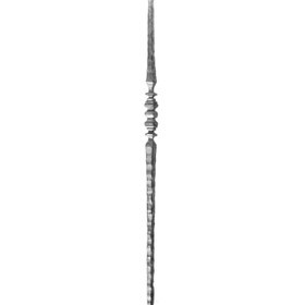 Mtl 1 3/16"Sq X 47"H Wrought Iron Newel Post