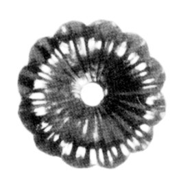 1/8"Thk, 3 3/4"Dia. Wrought Iron Floral Elements