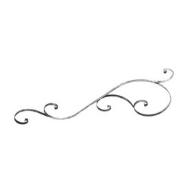 1/4" x 3/4" x 50-3/8" W x 17-11/16" H-Wrought Iron Scroll