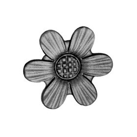 Cast Steel 1/8" Thick x 3-1/8" Dia Wrought Iron Floral Elements