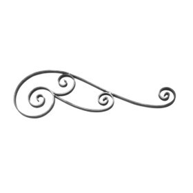 Mtl 13/16" X 1/4" 9 1/4"W X 28 3/8"H Wrought Iron Scroll