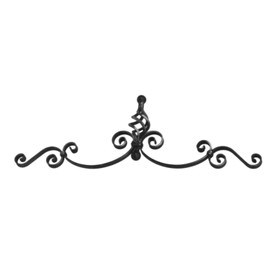 Mtl 13/16" X 1/4" 35 7/16"W X 11 13/16"H Wrought Iron Scroll