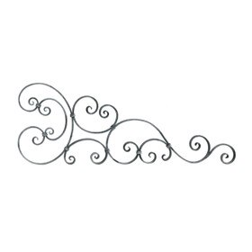 Wrought Iron Panel 51 3/16"W X 17 1/2"H