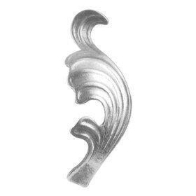 1/8" x 2-3/4 x 6-5/16" H Left Hand Wrought Iron Floral Elem