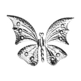6-7/8" W x 5" H Wrought Iron Butterflies