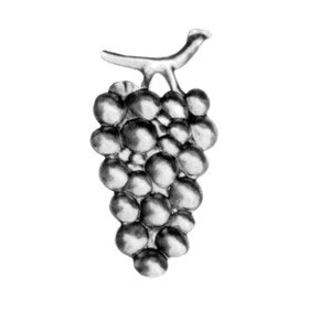 2-3/8" W x 5-1/8" H Wrought Iron Grapes