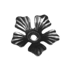 14 Gauge x 3-7/16" Dia x 11/16" H Wrought Iron Floral Elements