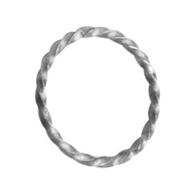 3/16" x 2-1/2" Inside Dia Twisted Wrought Iron Rings