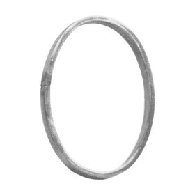 1/2" x 1/4" x 1/3" Thick x 4-1/2" W x 6-5/16" H Oval Wrought Irn Ring