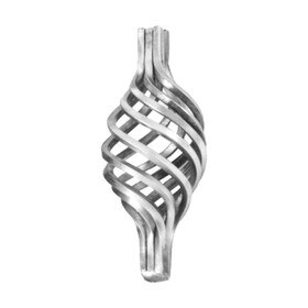 1/2" Square x 2-3/16" W x 5-1/8" H With 9 Filaments Wrought Iron Baskets