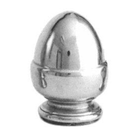 2-3/16" W x 3-1/16" H x 1-9/16" Dia x ThRound Hl.1/2" x Brass Finials