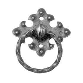 2" W x 1-5/8" H Wrought Iron Pulls