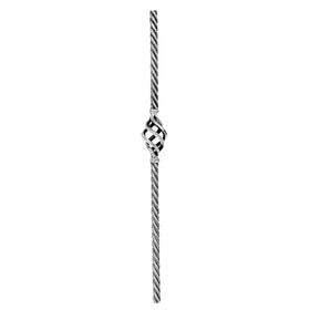 3-15/16" x 43-5/16" H x 1-3/16" Dia Wrought Iron Newel Posts