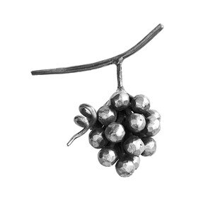 3-1/2" W x 6-11/16" H Wrought Iron Grapes