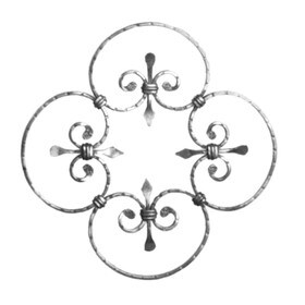 Mtl 3/8 X 3/16 15" Dia Wrought Iron Lg Rosettes