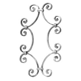 1/2" x 1/4" x 9-1/16" W x 15" H Iron Grille Components